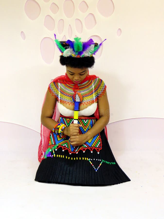 Beautiful Model dressed in Zulu bride attire