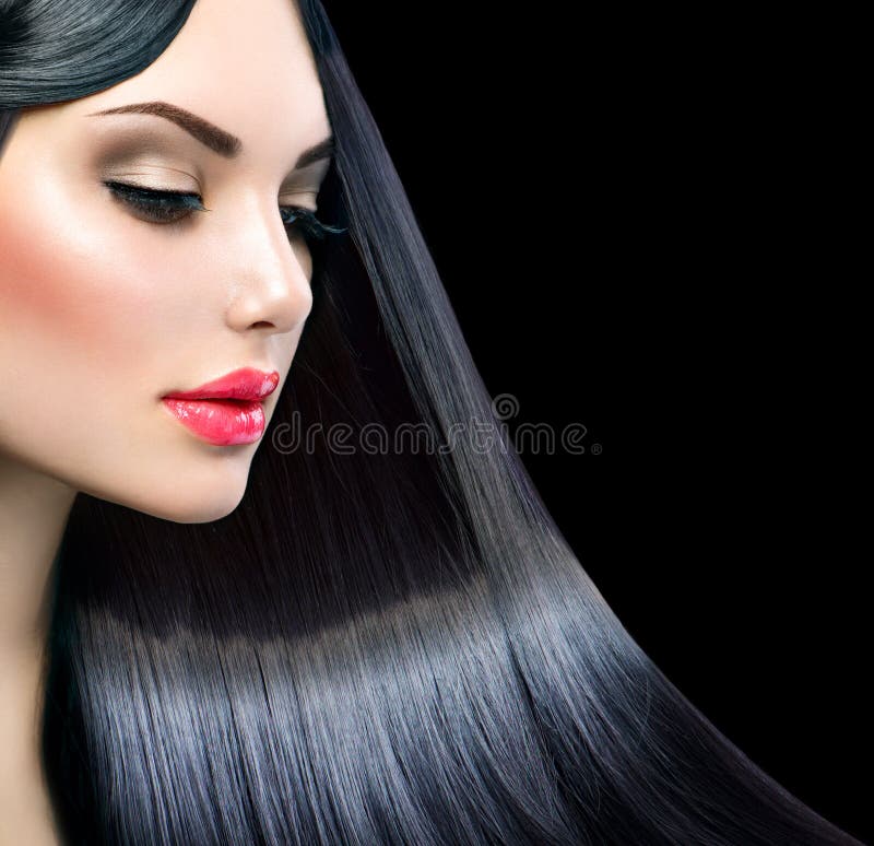 Beautiful model girl with long straight hair royalty free stock photo Beautiful model girl with long straight hair royalty free stock photo