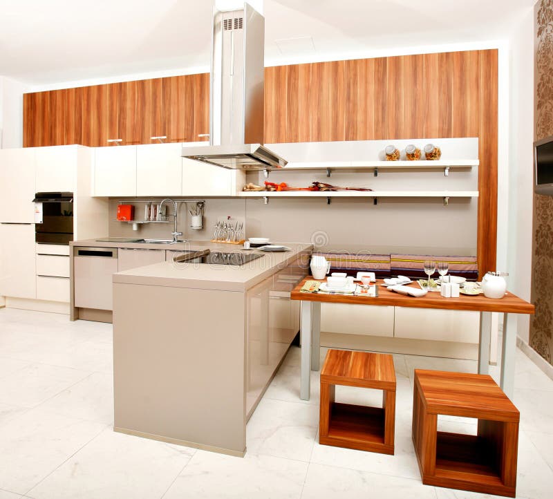Modern Modular Kitchen Full Set, Work Provided: Wood Work & Furniture