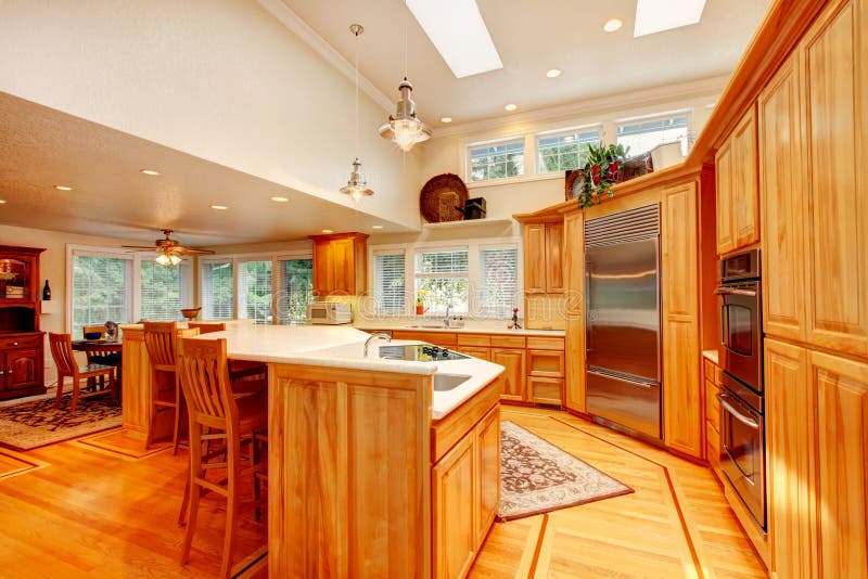 beautiful kitchen with dining room