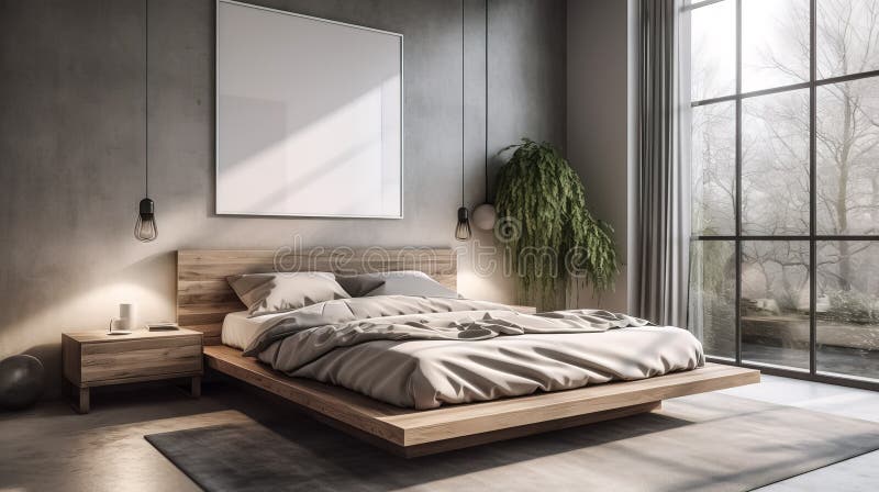 Modern Minimalist Bedroom Interior with Built-In Study Desk by JS ...