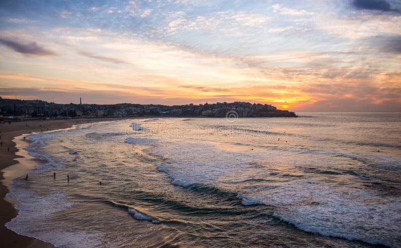 Beautiful Moment at Bondi Beach Sydney Australia. Stock Image - Image ...