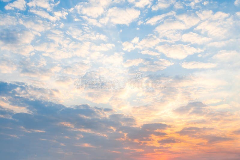 Beautiful Morning Sky Colorful Light Of Morning Clouds Conceptual