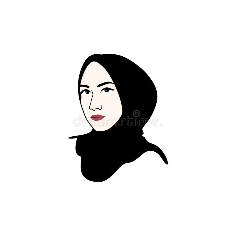 Beautiful Moslem Girl Hijab Vector Design, Logo, Icon, Sign ...
