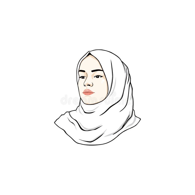 Hijab Line and Glyph Icon, Ramadan and Islam, Muslim Woman Sign, Vector ...