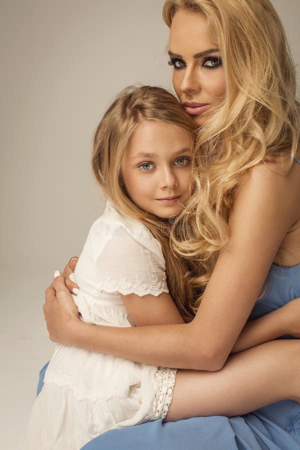 Beautiful Mother and Daughter Hugging Each Other Stock Photo - Image of ...