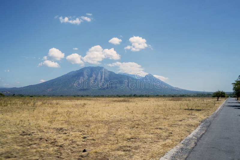 Beautiful Mount Baluran In Baluran National Park Stock ...