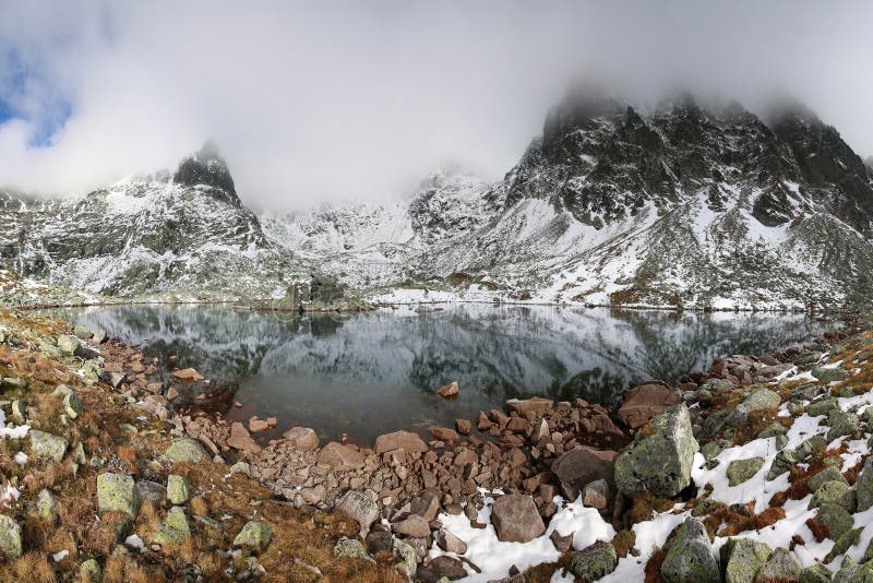 Beautiful mountain lake in High Tatras