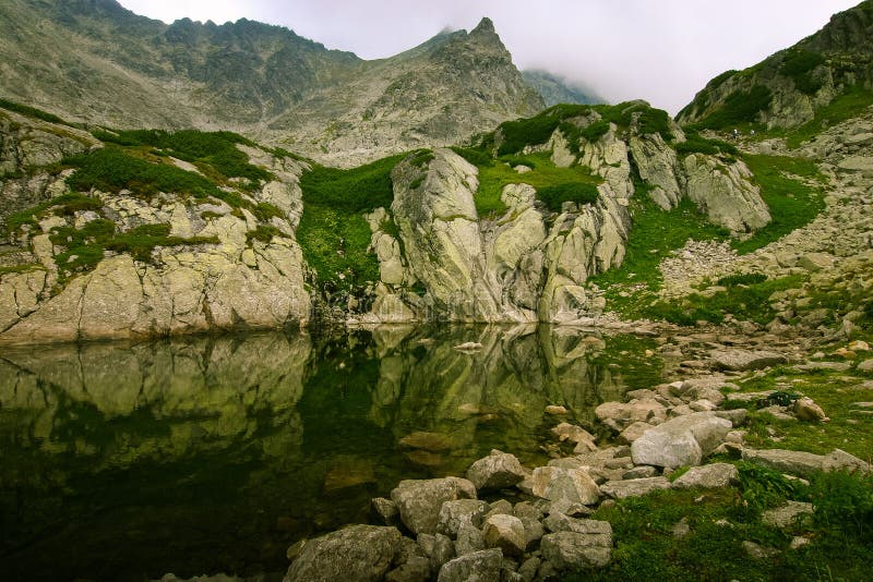 A beautiful mountain lake landscape