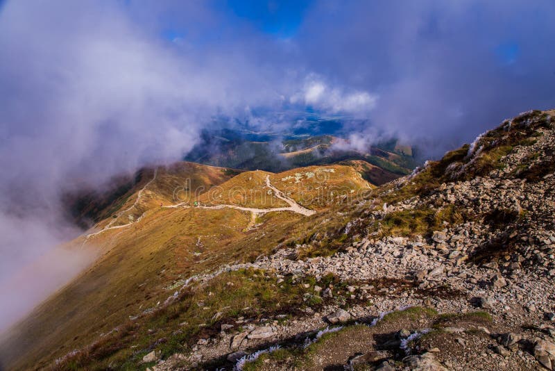 A beautiful mountain landscape above tree line