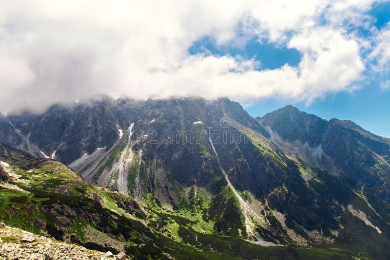 Krásna horská krajina Vysoké Tatry Slovensko