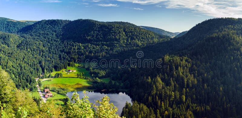 Beautiful mountain landscape in Vosges, France