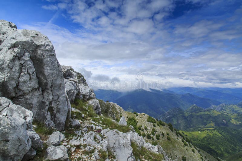 Beautiful mountain scenery in the Alps