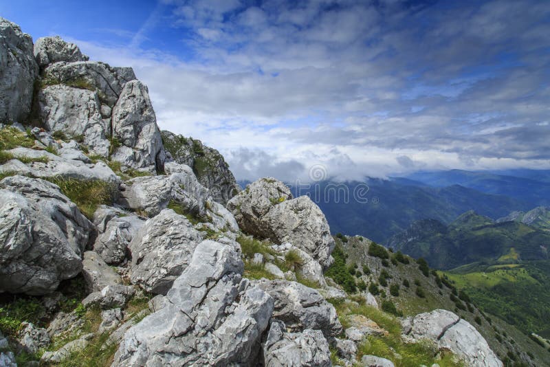 Beautiful mountain scenery in the Alps