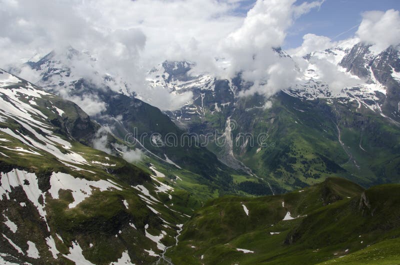 Beautiful mountain with spots of snow Grossglockner Austria