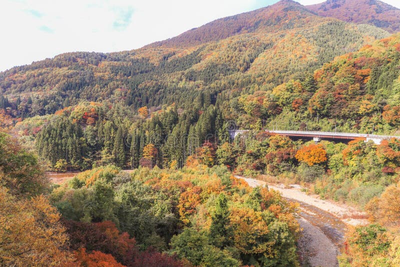 Beautiful mountain view of Japan autumn Nagano Prefecture Japan royalty free stock images Beautiful mountain view of Japan autumn Nagano Prefecture Japan royalty free stock images