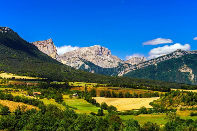 Beautiful Mountains in French Alps Stock Photo Image of meadow, touristic 58393102
