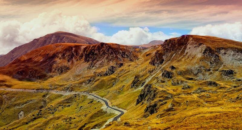 Transalpina, the highest altitude road in Romania crossing the mountains. Transalpina stock images, royalty-free photos and pictures