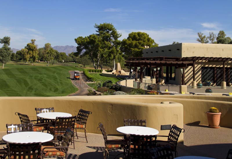 Beautiful new modern golf course fairway in Arizona