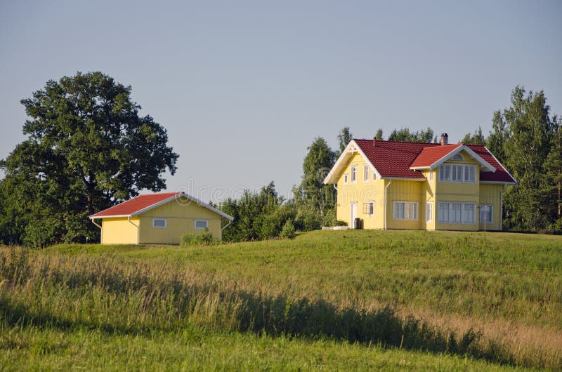 Beautiful new private house stock photography Beautiful new private house stock photography