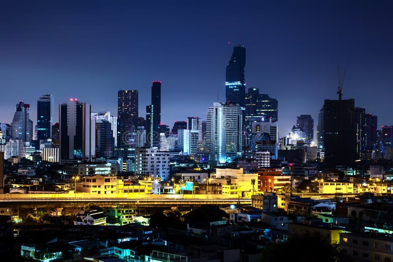 Beautiful night city, Modern night cityscape of Bangkok Thailand stock photography Beautiful night city, Modern night cityscape of Bangkok Thailand stock photography