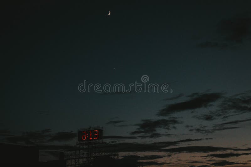 Beautiful night sky with a sign for an airplane stock photos Beautiful night sky with a sign for an airplane stock photos