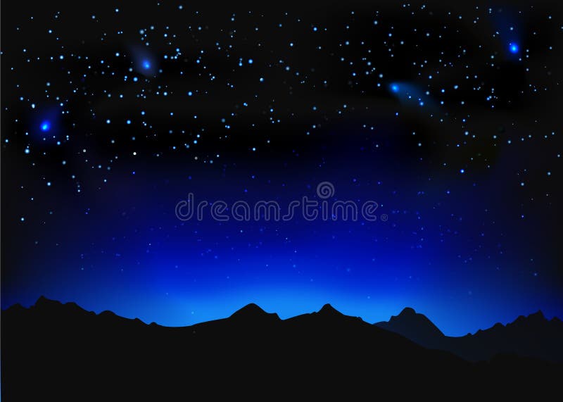 Beautiful night space landscape royalty free illustration