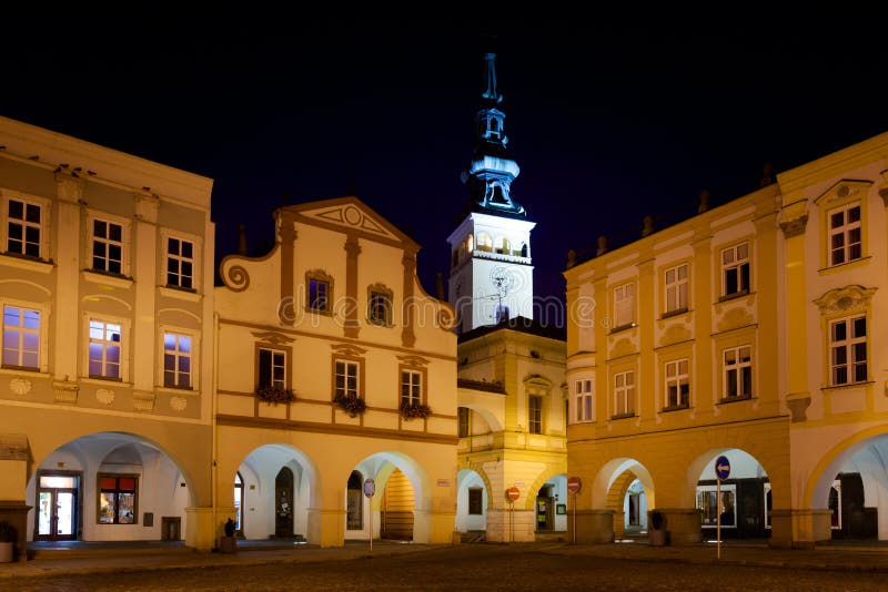 Beautiful Novy Jicin by night