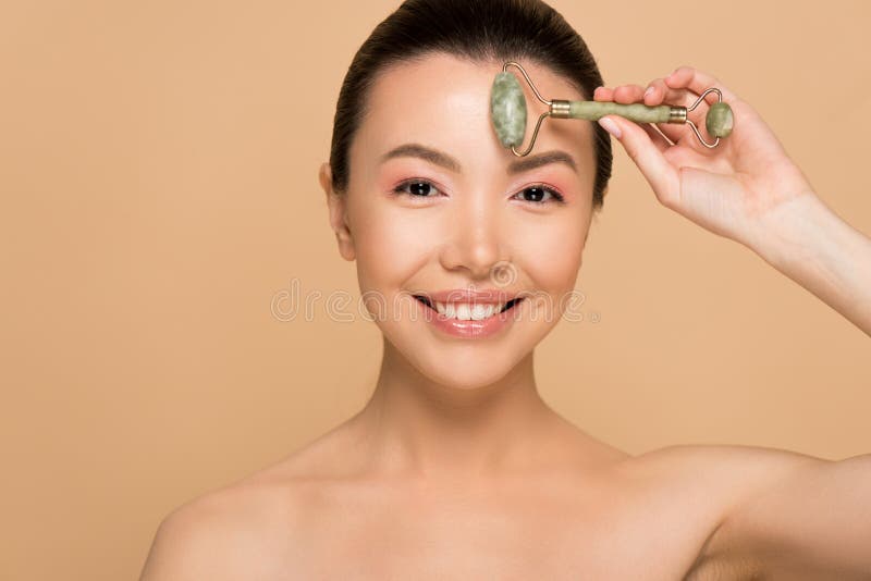 Beautiful Nude Asian Girl Posing With Calla Flower Stock Image Image