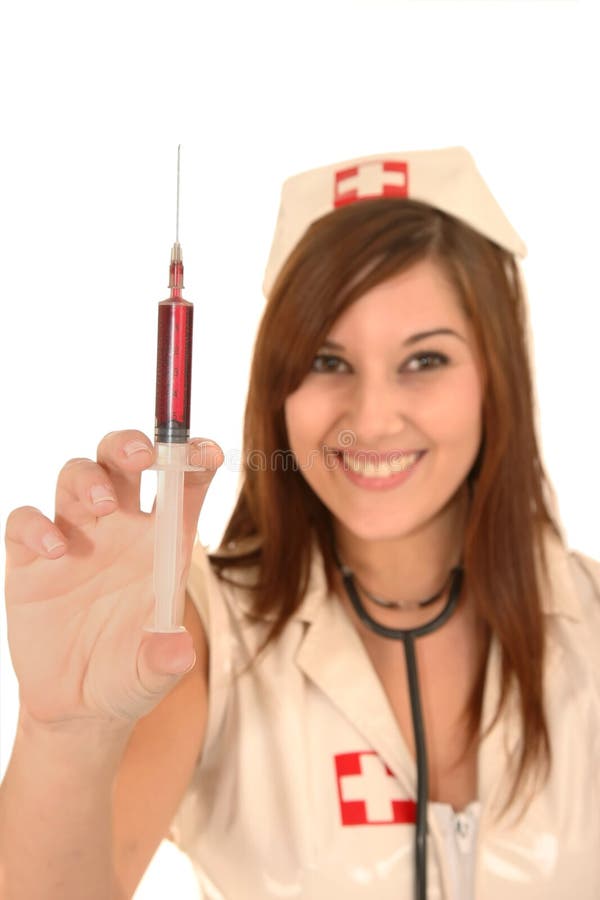 Beautiful Nurse Holding Syringe Stock Photo Image of professional, health 14820368