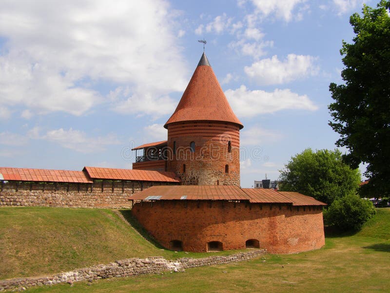 Old castle in Kaunas, Lithuania. 14th century royalty free stock photo Old castle in Kaunas, Lithuania. 14th century royalty free stock photo