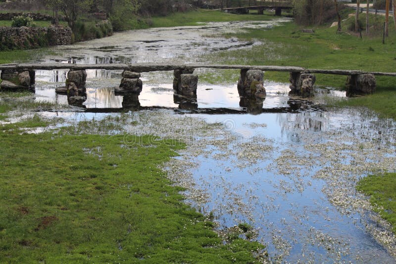 Beautiful and old stone bridge very old that allows us to pass the river royalty free stock photos Beautiful and old stone bridge very old that allows us to pass the river royalty free stock photos