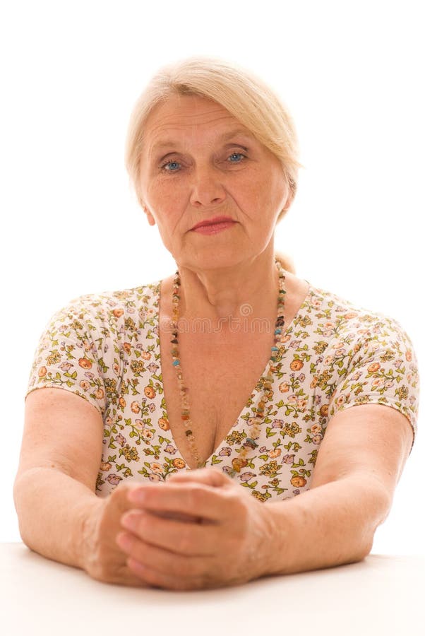 Beautiful older woman stock image. Image of protection - 15181133