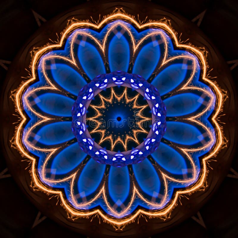 Beautiful Ornament on a Black Background Stock Illustration