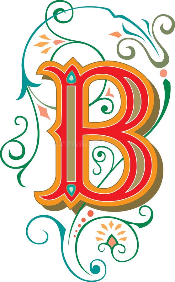 Beautiful Ornament, Letter B Stock Image - Image: 38518101