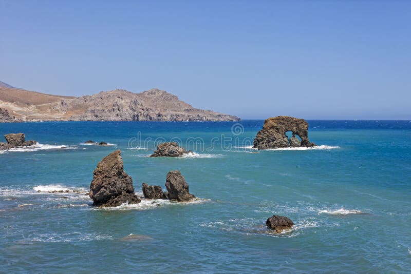 The beautiful panorama at Lendas, Crete