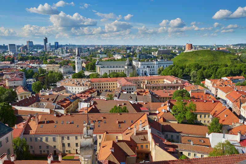 Beautiful panorama of Vilnius Old Town, Lithuania royalty free stock photo Beautiful panorama of Vilnius Old Town, Lithuania royalty free stock photo