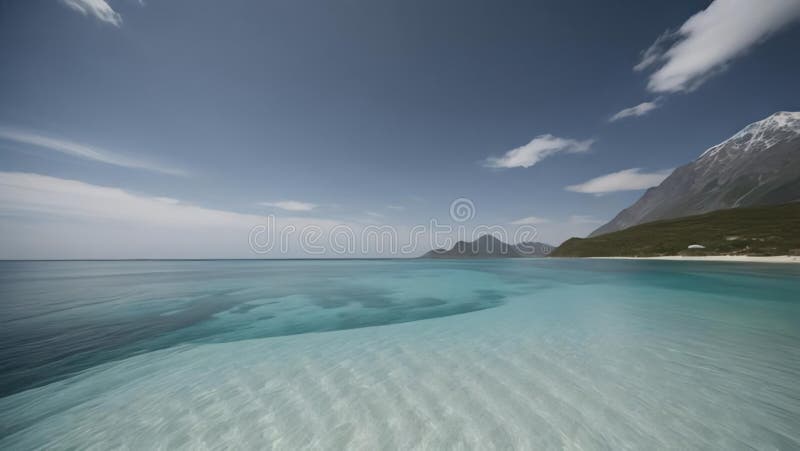 Beautiful Panoramic View of a Beautiful Beach in Patagonia. Generative ...