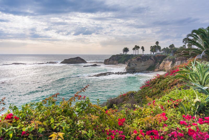 Beautiful park at Laguna Beach stock image
