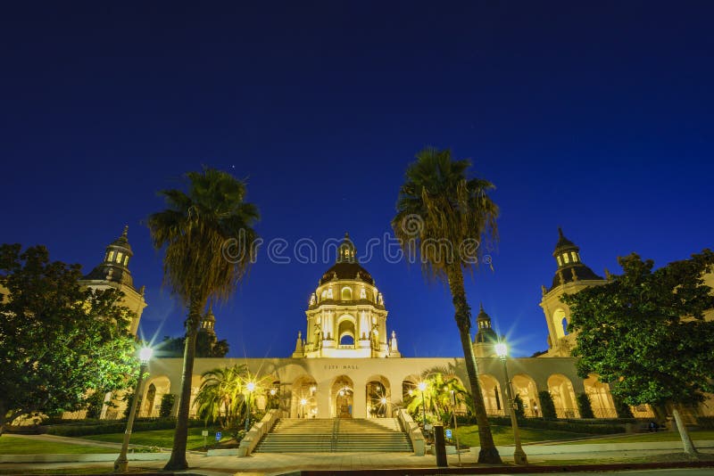 The beautiful Pasadena City Hall near Los Angeles, California