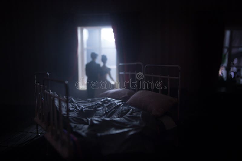 Couple having sex in the darkness of the night