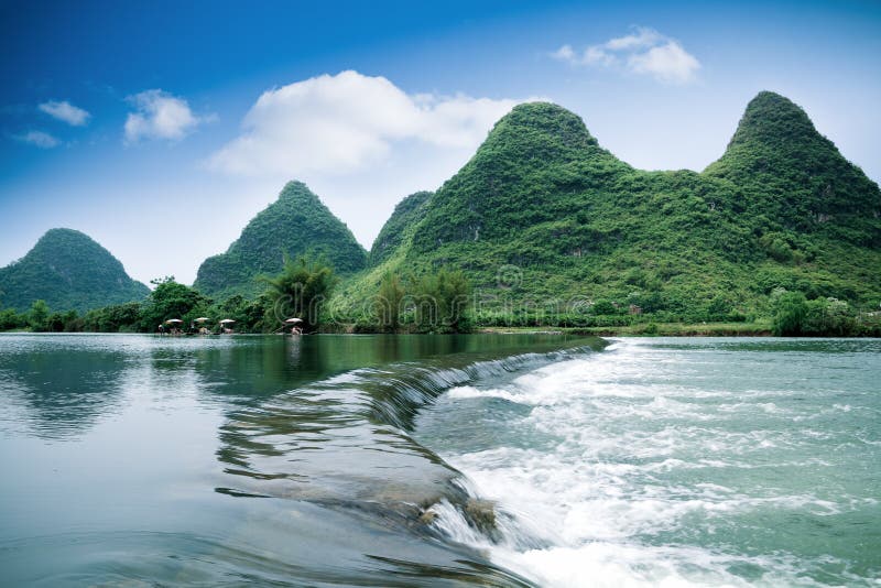 Beautiful pastoral scenery in yangshuo