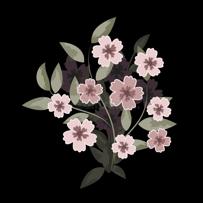 Beautiful Pattern with Fantasy Flowers in a Flat Cartoon Style on a Black Background. Traditional Flower Bouquet Stock Illustration - Illustration of frame, decorative: 163263188 Beautiful Pattern with Fantasy Flowers in a Flat Cartoon Style on a Black Background. Traditional Flower Bouquet Stock Illustration - Illustration of frame, decorative: 163263188