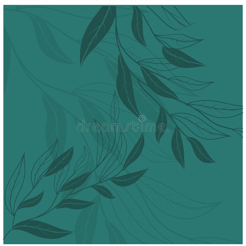 Beautiful Pattern with Green Background for Decorative Design. Nature