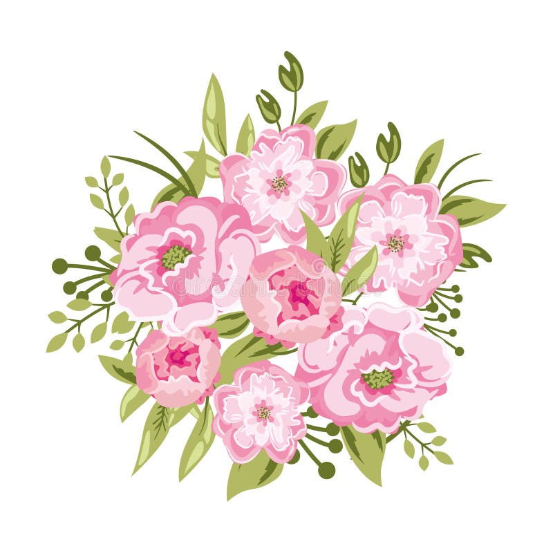 picture Cartoon Peony peony cartoon stock illustrations 3