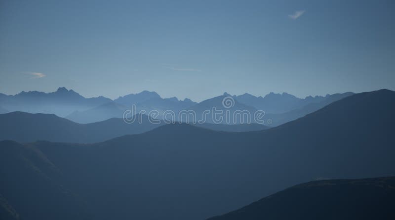 A beautiful perspective view above mountains with a gradient