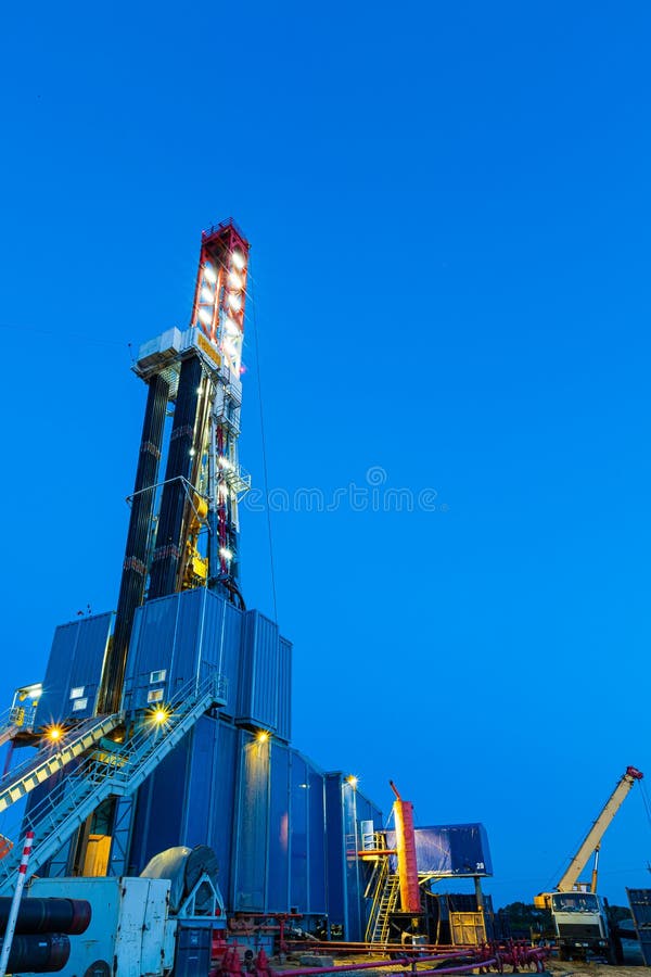 Beautiful photo of Drilling Rig stock image