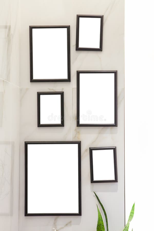 Photo frame on wall stock image. Image of template, frames 98638775