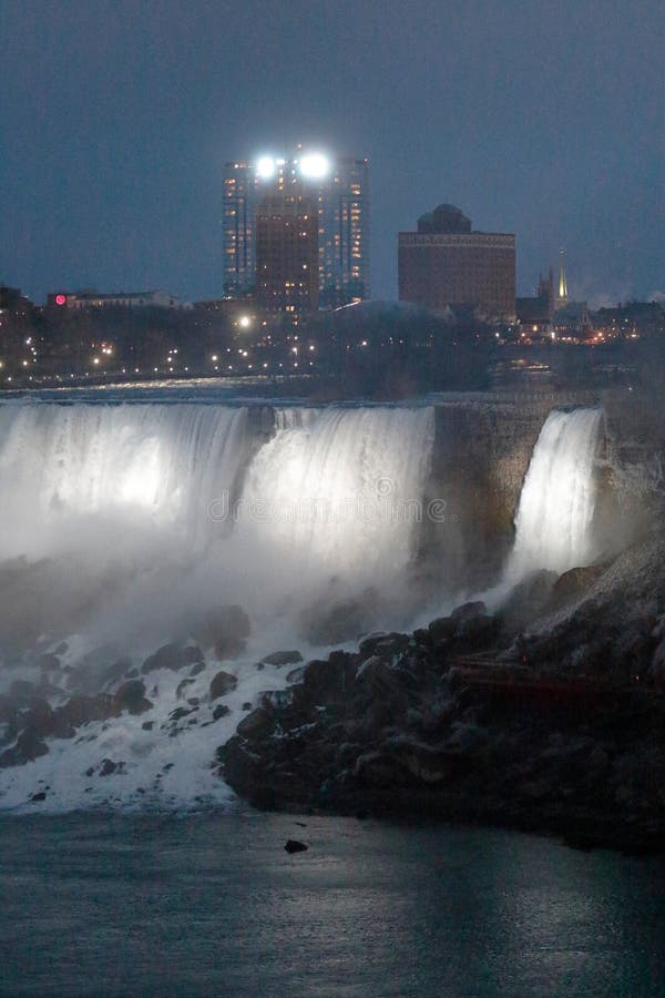 Beautiful Photo Niagara Falls Us Side Night Stock Photos Free