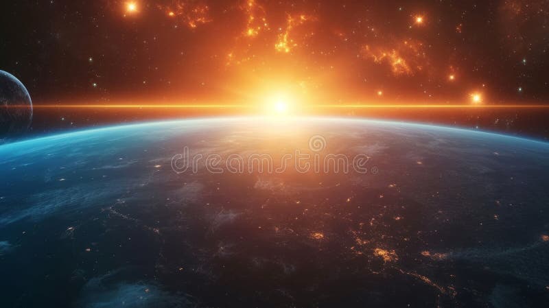 Beautiful photos of space with planets of the solar system royalty free stock image
